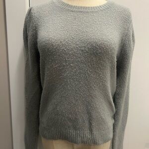 bishop + young Gray Crew Neck Sweater Cozy Knit